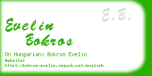 evelin bokros business card
